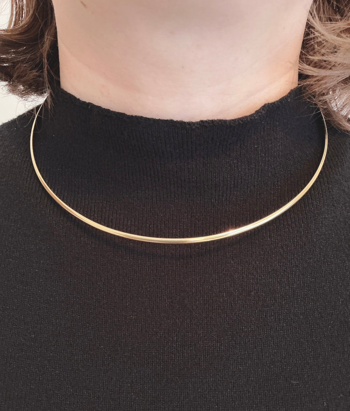 シンプルチョーカーネックカフ2本セット18金コーティング