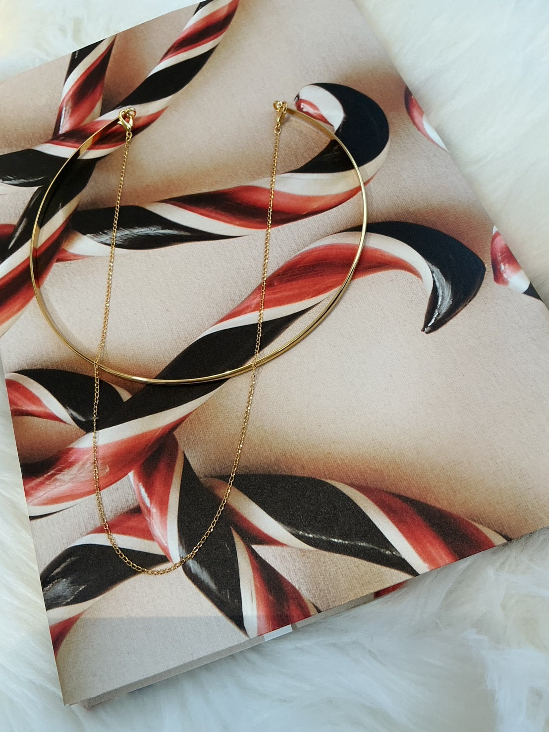 シンプルチョーカーネックカフ2本セット18金コーティング