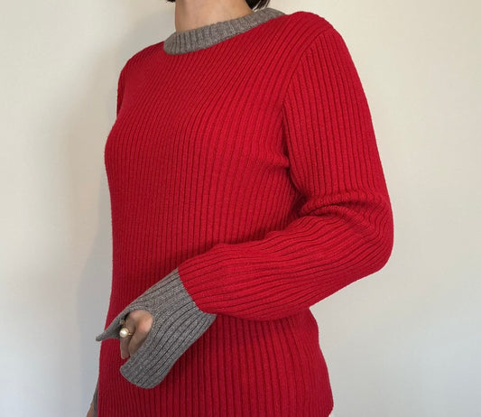 バイカラーニット