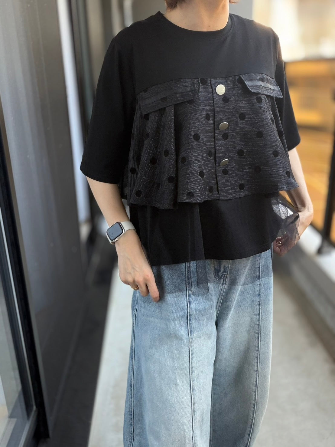 ドットチュールTシャツ