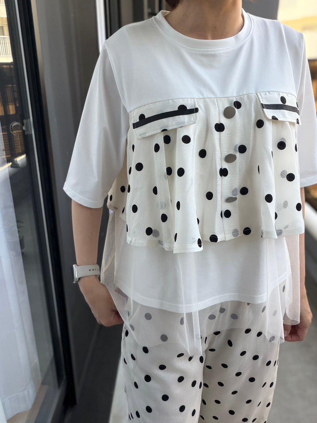 ドットチュールTシャツ