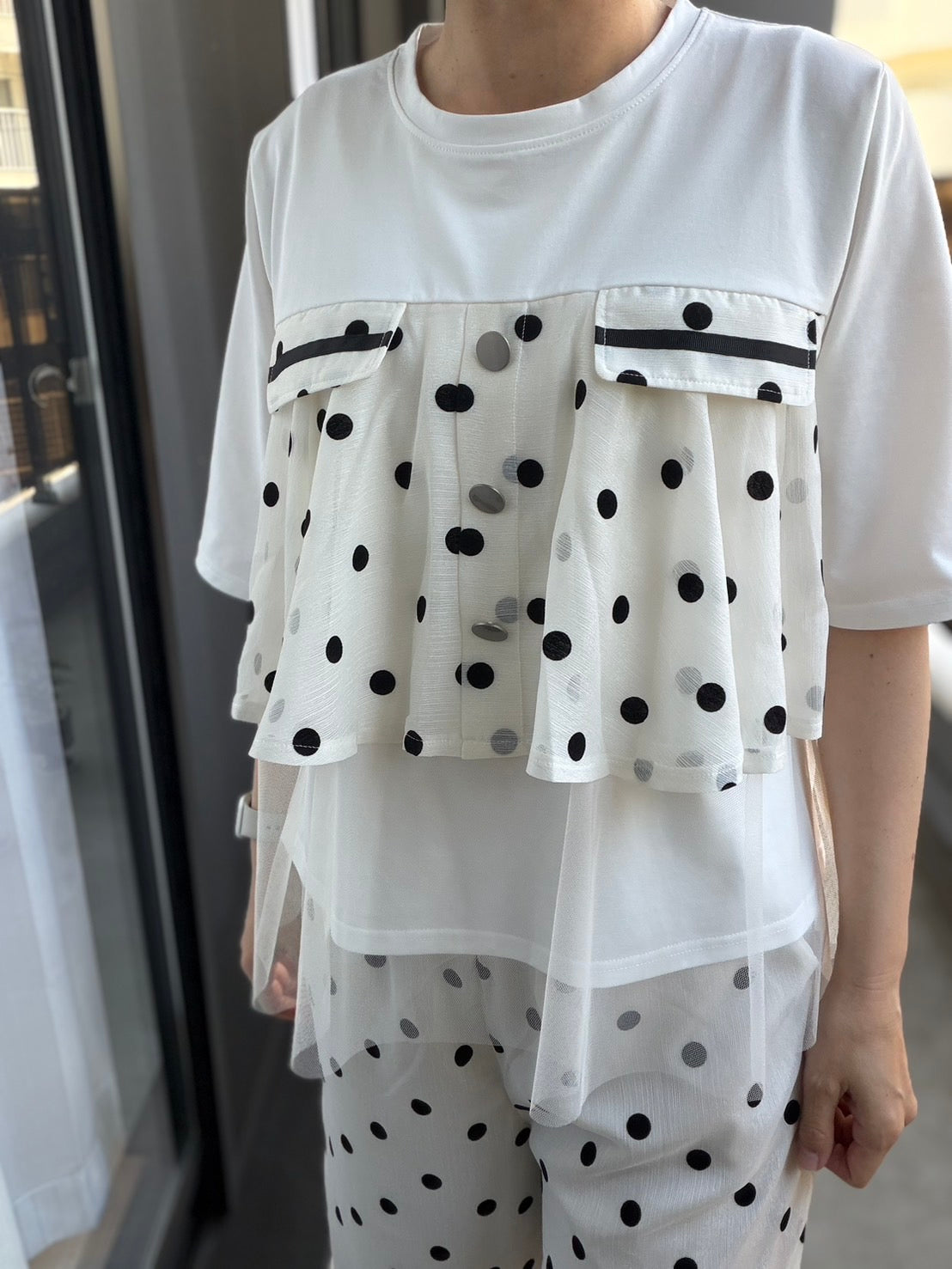 ドットチュールTシャツ