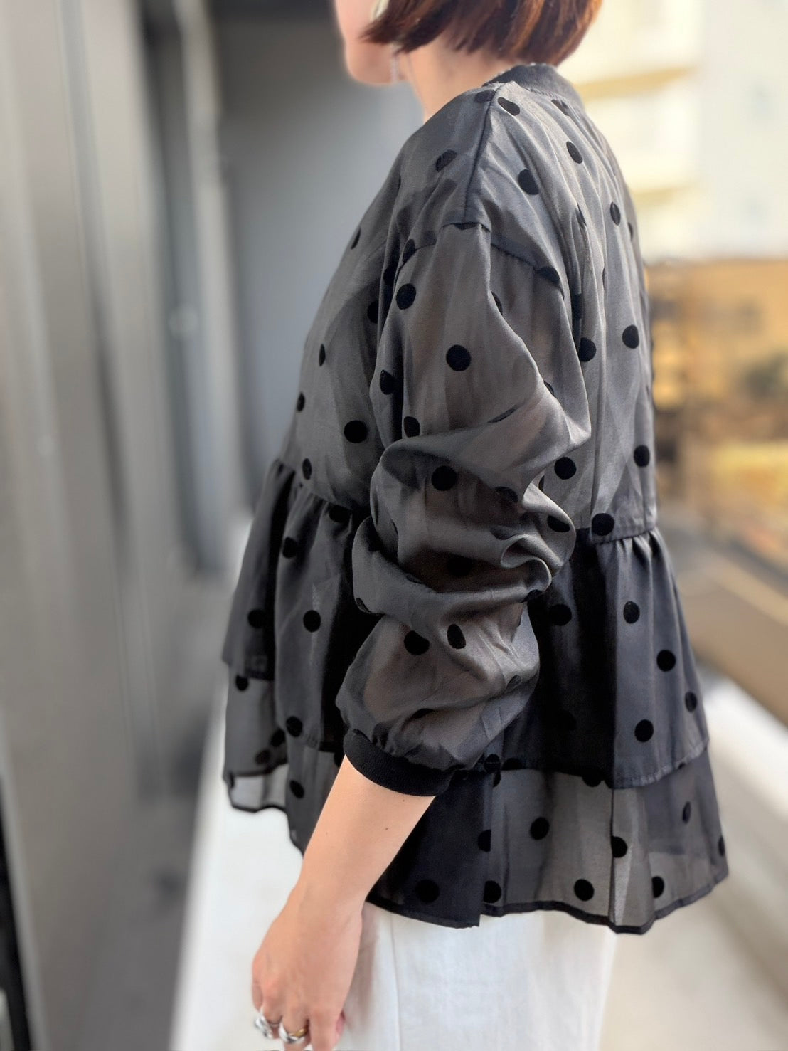 シアードットティアードブルゾン